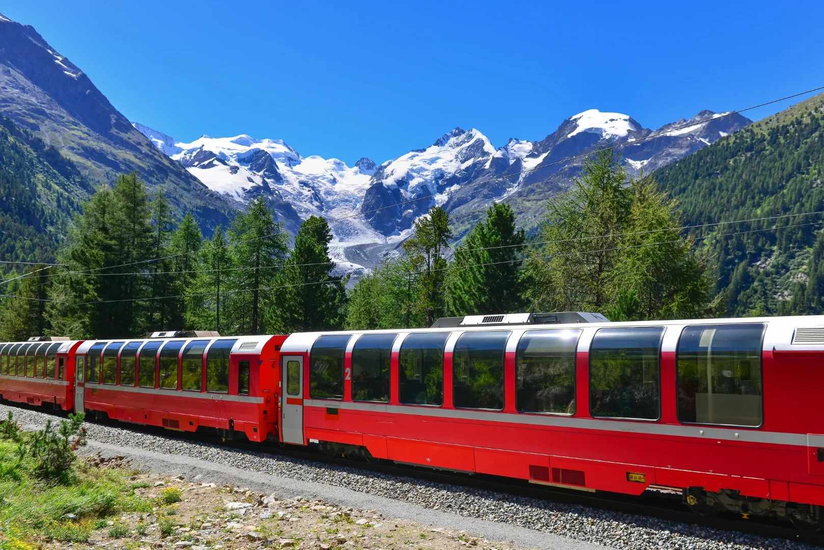 bernina express, panoramski vagon